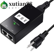 XUTIAN POE Power Injector, 24V/48V 0.5A 100Mbps POE Power Supply, Router Power Supply IEEE802.3af/at