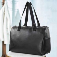 日本 Mono Max 黑色皮革 雜誌附錄 手挽 旅行袋