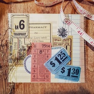 THE AGED - Vintage Enchanted Ticket Coupon Label Sticker Collage Package