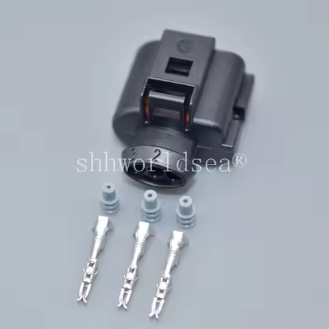 Shhworldsea 3 Pin Waterproof Car Plug Automotive Wire Electrical Connector For VW For Audi 1J0 973 7