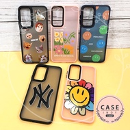 Samsung A15 A16 A35 A55 S23Ultra S24FE Oppo A17 A57 Black Camera Lens Protection Matte Back Case Wit