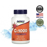 ✅ Ready Stocks ✅ NOW Foods, C-1000 with Bioflavonoids with Rutin, 100 Veg Capsules, 100% Vegetarian