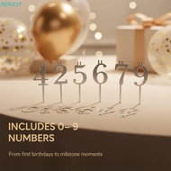PERRY1 Number Birthday Candle Holder, Number 0-9 Reusable Metal Number Candle Holders, Candle Rack S