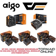 Aigo GP550 W / GP650 W / GS550 W / GS650 W / GS750 W 80Plus Bronze NON / FULL MODULAR Atx Power Supp