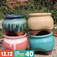 【GW】Ready stock ‼️Clay Succulent /Flower Pot set 4pcs 花盆大口径多肉植物花盆陶罐北欧简约小花盆紫砂花盆