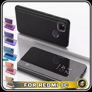 Casing Xiomi Redmi 9C 9 C Flip Case Soft miror Slim kaca