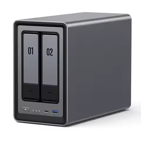 DXP2800 2-Bracket Desktop NAS, Intel N100 Quad Core Central Processor, 8gb DDR5 RAM, 2.5GbE, 2 * M.2