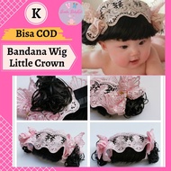 Bandana Rambut Poni Wig Rambut Anak Bayi Perempuan Import Topi Bando Rambut Poni Palsu Lucu Cewek