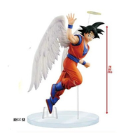 Dragon Ball Anime Peripheral Angel Goku DS Scene Goodbye with Halo Wings Doll Figure Decoration Gift