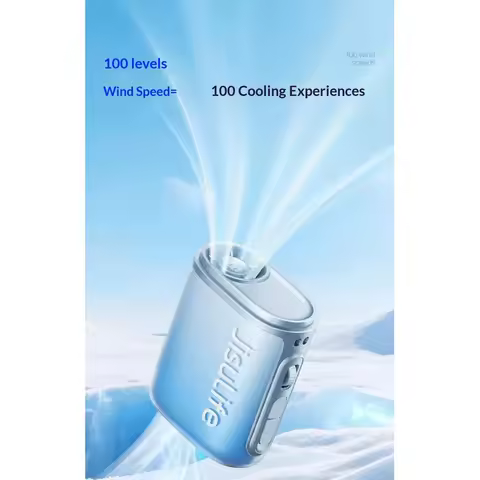 NEW JISULIFE Life5 Handheld Fan 100 Speed Turbo Motor LED Digital Display Low Noise USB C for Travel