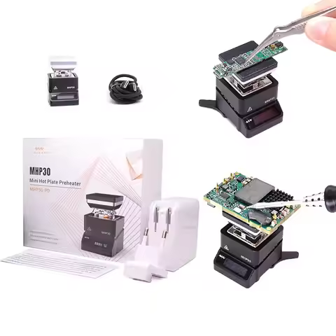 MHP30 PD Mini Hot Plate SMD Preheater Rework Heating Station PCB Board Soldering TE01 TC01 MTweezer 