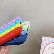 ✁ ☬ 【OPPO】POP IT PUSH BUBBLE RAINBOW STRESS RELIVER PHONE CASE FOR OPPO A3S A5S A15 A37 A52 A16 A16