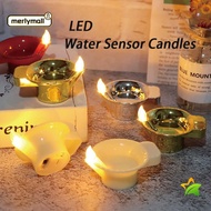 MERLYMALL 12Pcs Candle Lamp, Electric Floating on Water Diya LED Light, Fake Candle Glowing Decor Diwali Water Sensor Candles Deepavali Festival Decoration