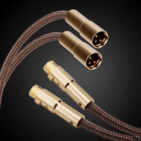 Pair XLR Cable Accuphase 40th Anniversary Edition XLR Interconnect Audio Cable Gold plated plug