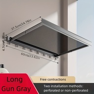 1pc Invisible Folding Balcony Net Cloth Drying Rack Aluminum Space-Saving Retractable Laundry Rack N