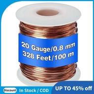 99.9% Dead Soft Copper Wire, 20 Gauge/ 0.8 mm Diameter, 328 Feet/ 100 M, 1 Pound Spool Pure Copper W