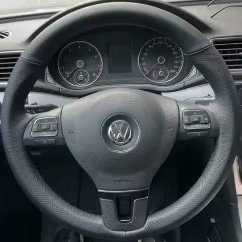 Car Steering Wheel Cover For Volkswagen VW Gol Tiguan Passat B7 Passat CC Tour Black DIY Artificial 