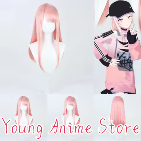 Young-Anime Project Sekai Akiyama Mizuki Cosplay Wig Long Loose Hair Costume Prop Wigs + Cap