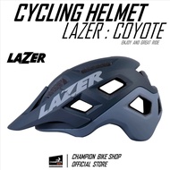 หมวกจักรยาน LAZER : COYOTE MTB BIKE HELMET สีน้ำเงินเข้มด้าน-เทาด้าน