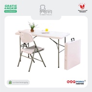 PREMIUM Meja Makan Meja Plastik Koper Meja Lipat Portable Sapporo Bursa