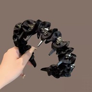 High-End Rhinestone Headband Female Wave Hair 22 Temperament High Headband Outing with Teeth Anti-Sl