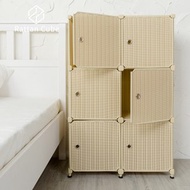 [特價]【藤立方】組合3層6格收納置物櫃(6門板+調整腳墊)-自然色-DIY