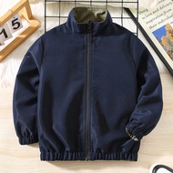 1pcYoung Boy Casual Reversible Bomber Jacket, Loose Fit, Practical, Suitable For Back To School, Bir