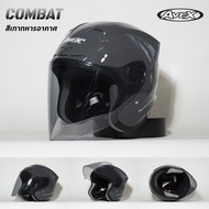 หมวกกันน็อคเปิดหน้า COMBAT ใช้งานง่าย สีสวยไม่ซีดง่าย มาตรฐาน มอก. [ของแท้ ส่งตรงจากโรงงาน] a ดำ M