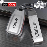 【Mr.Key】Stainless Steel Style Key Case Cover For Toyota Highlander RAV4 Camry Corolla Avalon Mirai Kluger Prius 2018-2023 Key Accessories