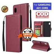 Flip case Samsung Galaxy A01 / A01 Core flip dompet casing flip wallet leather cover