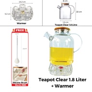 Tea Pot Glass Teapot Hot Teko Air Panas Teko Kaca Tahan Panas Jug Kaca Tahan Panas Teko Viral Jug Ai