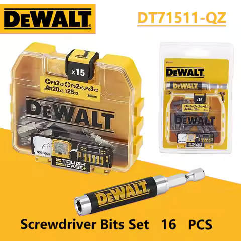 DEWALT DT71511-QZ Screwdriver Bits Set 16 PCS Power Tool Accessory Case Electric Drill Bits PH2x2 PZ