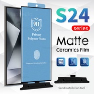 Samsung Galaxy S24 Ultra S23 S22 Plus 9H Polymer Nano PMMA PET Screen Protector Soft Matte Ceramic Film