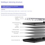 TECHCHIP-83 Keys Aluminum Mechanical Keyboard Kit Wired RGB Hot Swap Custom Metal Multifunction Gami