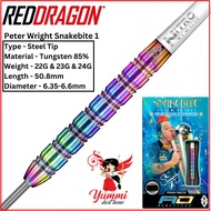 Red Dragon Dart Steel Tip Dart Peter Wright Snakebite 1 Steel Tip Dart (22G 23G 24G)