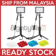 NEEWER 2 PACKS DIMMABLE 5600K USB 66 LED WITH ADJUSTABLE TRIPOD STAND AND COLOR FILTERS