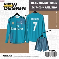 REAL MADRID THIRD 2017-2018 LONG Football Jersey Free custom name and number for adults and children