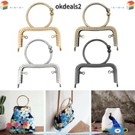 DEALSHOP Purse Frame Kiss Clasp, Vintage Metal Purse Clasp Frame, Mini Bag Hardware Bag Kiss Clasp L