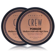 Men's Hair Pomade by American Crew, Medium Hold with High Shine, 3 Oz (Pack of 2)