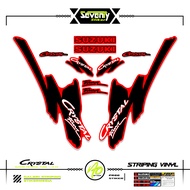 STRIPING SUZUKI CRYSTAL TUNE MOTIF X25 STICKER CRYSTAL TUNE CUSTOM STICKER ORIGINAL CRYSTAL MOTORCYC