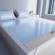 Snaweo Ice Silk Rattan Mat, Breathable Ice Rattan Fabric, Cool Sum mer Sleeping Mat, Foldable and Ea