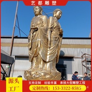 🚓Large Pure Copper Guan Gong Cast Copper Guan Gong Guan Yu Statue Brass Kowloon Guan Gong Copper Buddha Statue Sculpture