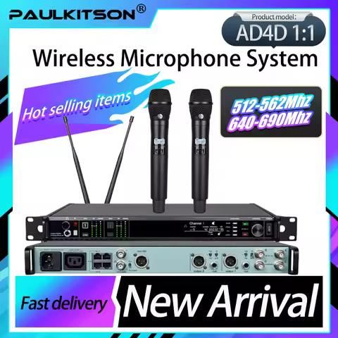 AD4D Dynamic/Capacitive KSM11 Digital Microphone Wireless System Dual Channel 500/600MHz Professiona