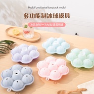 (2 Pieces) Multifunctional Seven-Hole Silica Gel Ice Ball Round 7-Hole Ice Hockey Creative Ice Box F