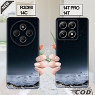 XIAOMI REDMI 14C case - XIAOMI 14T case - XIAOMI 14T PRO case _Black clear elastic silicone casing