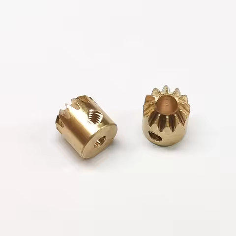 Right Angle Transmission 0.5M 12T 2/3mm 90 Degree Brass Metal Bevel Gear Models