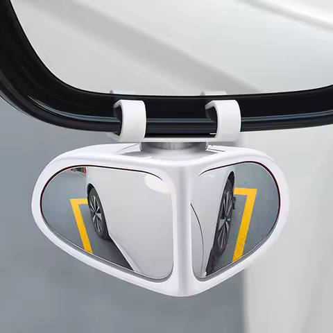 Car Rearview Mirror, 360° Rotatable, High-Definition Wide-Angle, Front and Rear Wheel Blind Zone Car