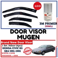 Honda Civic EG SR4 1991-1995 Door Visor Mugen Style Acrylic Wind Deflector Air Press Window (4PCS/SET)