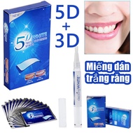 1 5D White Teeth Whitening Strips, a strip that helps brighten Teeth and is safe for tooth enamel - 