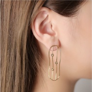 [ZANZAN ZANZAN] Korean Metal Round Bead Slide Earrings Direct Delivery From Korea Jewelry [Ek08be002